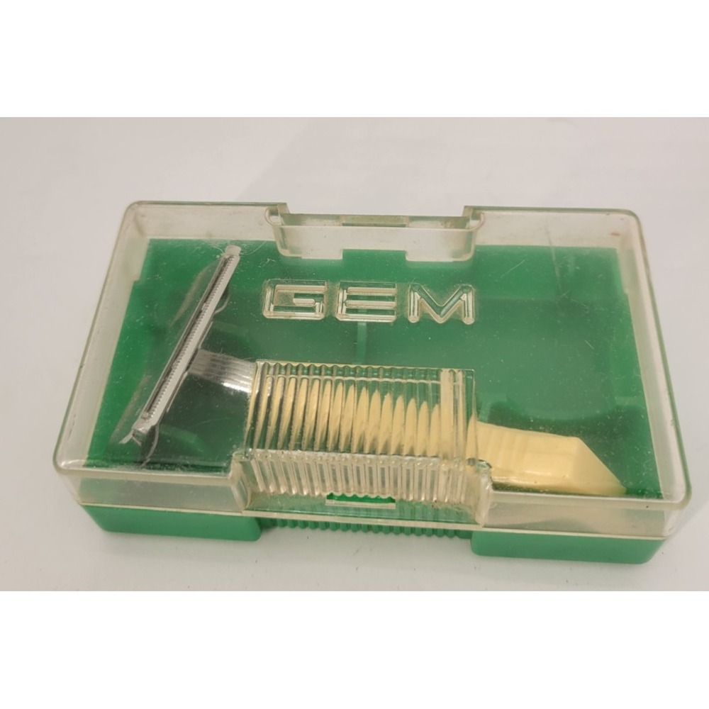 Vintage GEM Featherweight Single Edge Safety Razor ASR Case Made USA